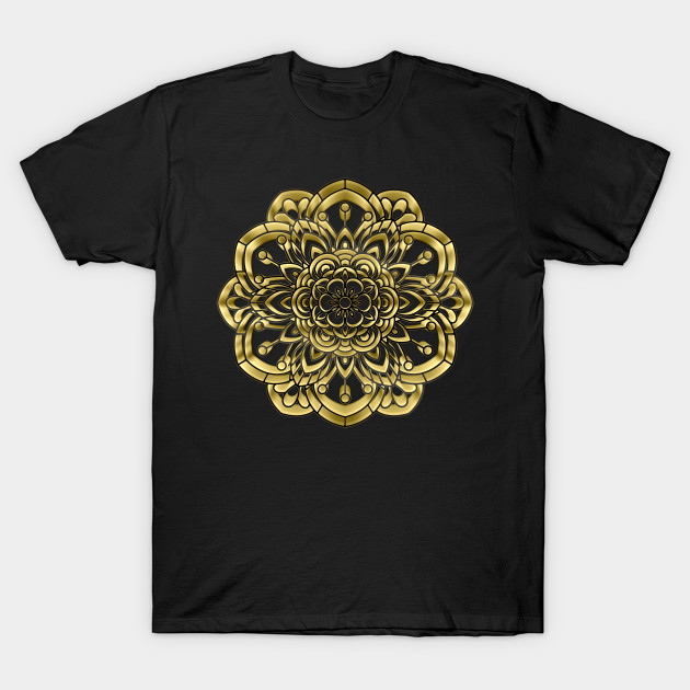 3D Gold Mandala Design #4 / Sacred Geometry Flower of Life Mandala by DankFutura